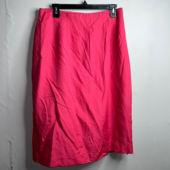 🌻 Rena Rowan for Saville 🛍️ Hot Pink Career Skirt 💞 Size 14W - Picture 1 of 8